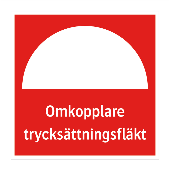 Omkopplare trycksättningsfläkt & Omkopplare trycksättningsfläkt