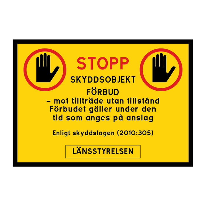 Skyddsobjekt - Förbud mot tillträde under vissa tider, Länsstyrelsen