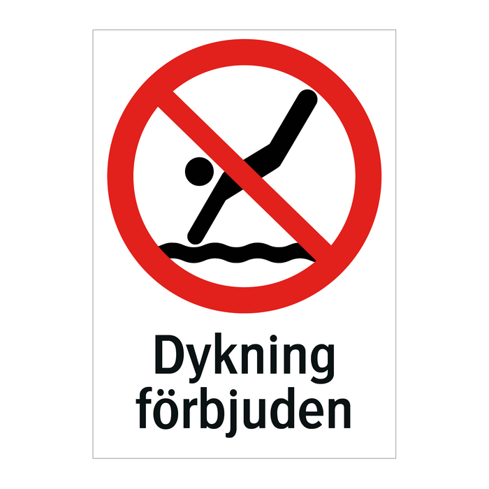 Dykning förbjuden & Dykning förbjuden & Dykning förbjuden & Dykning förbjuden