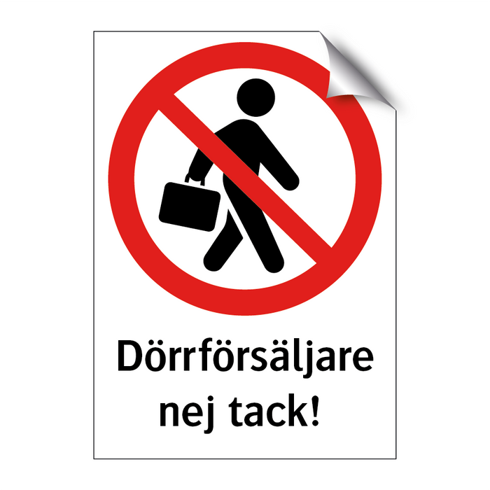 Dörrförsäljare nej tack & Dörrförsäljare nej tack