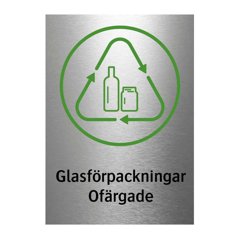 Glasförpackningar ofärgade (borstad aluminium) & Glasförpackningar ofärgade (borstad aluminium)