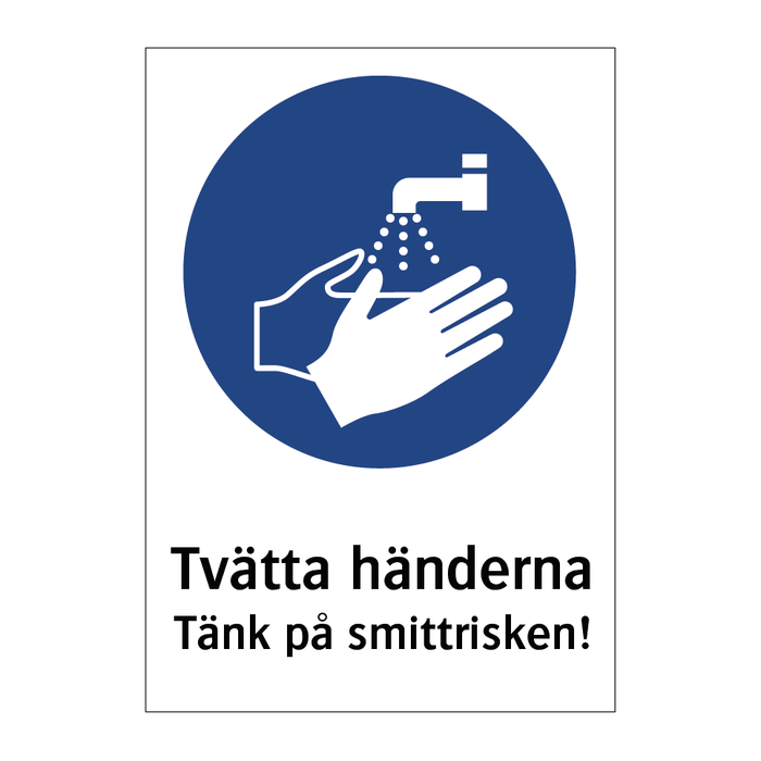 Tvätta händerna & Tvätta händerna tänk på smittrisken