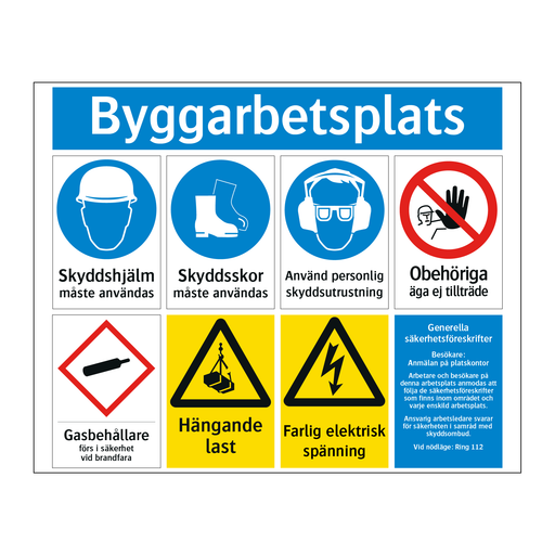 Byggarbetsplats skylt & Byggarbetsplats skylt & Byggarbetsplats skylt