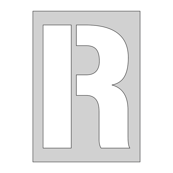 R - Versal schablon & R - Versal schablon & R - Versal schablon & R - Versal schablon