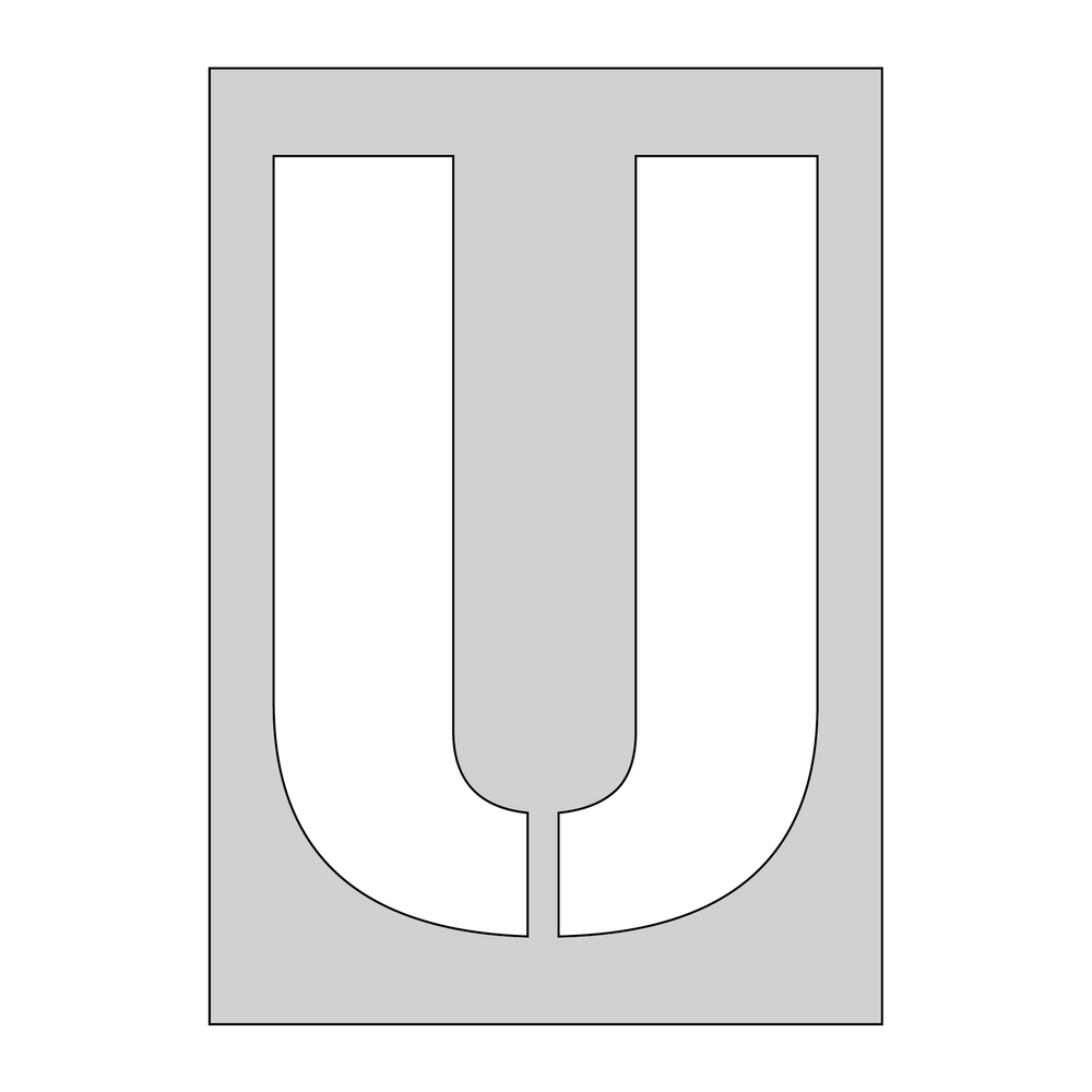 U - Versal schablon & U - Versal schablon & U - Versal schablon & U - Versal schablon