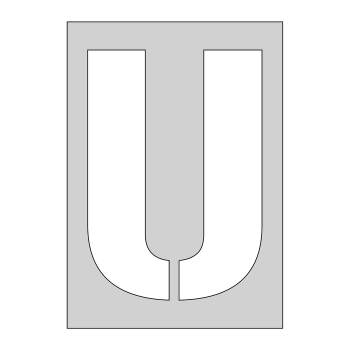 U - Versal schablon & U - Versal schablon & U - Versal schablon & U - Versal schablon