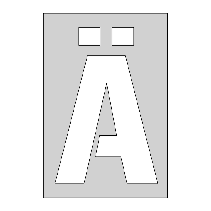 Ä - Versal schablon & Ä - Versal schablon & Ä - Versal schablon & Ä - Versal schablon