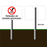 Pinnskylt - Förbjudet att beträda gräsmattan (1)