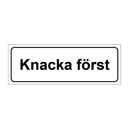 Knacka först & Knacka först & Knacka först & Knacka först & Knacka först & Knacka först