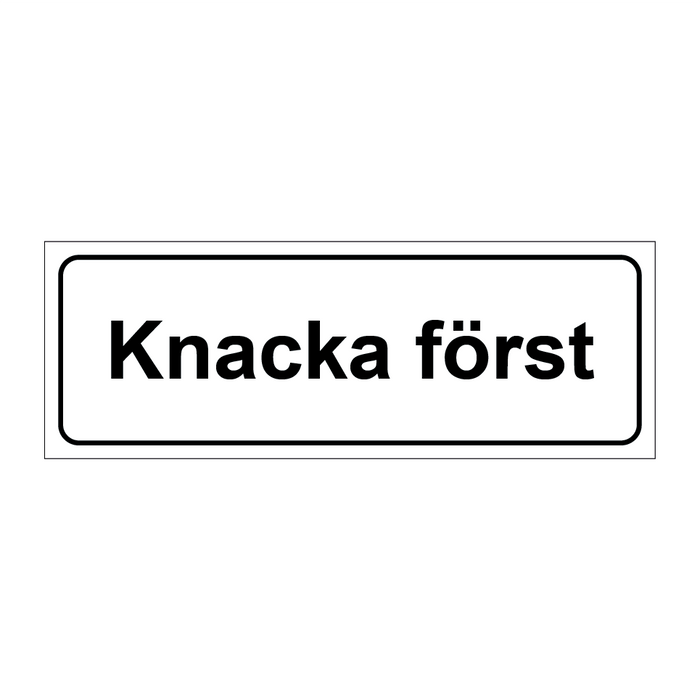 Knacka först & Knacka först & Knacka först & Knacka först & Knacka först & Knacka först