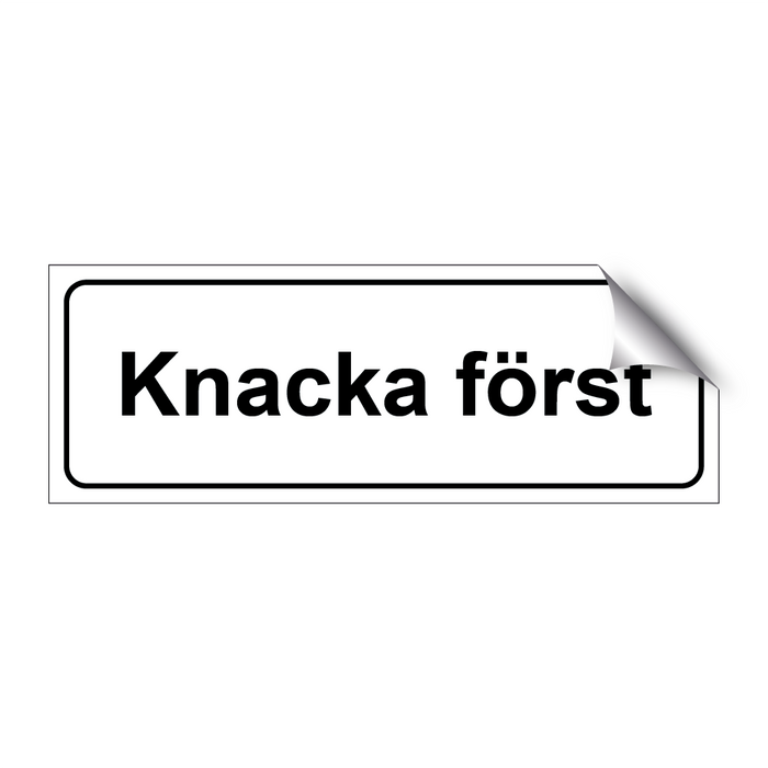 Knacka först & Knacka först