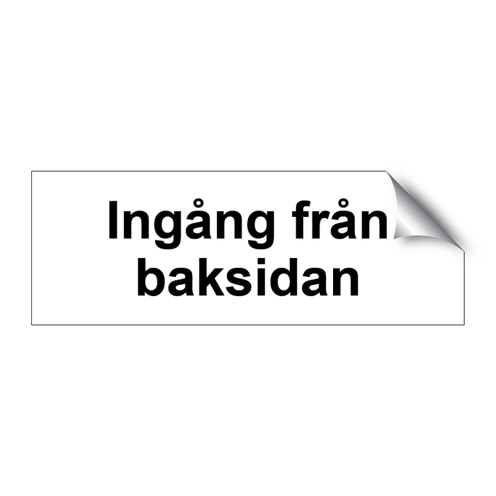 Ingång från baksidan & Ingång från baksidan