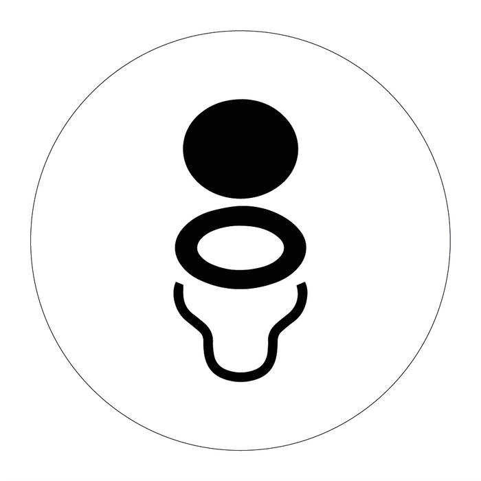Toalettsymbol - Rund & Toalettsymbol - Rund & Toalettsymbol - Rund & Toalettsymbol - Rund