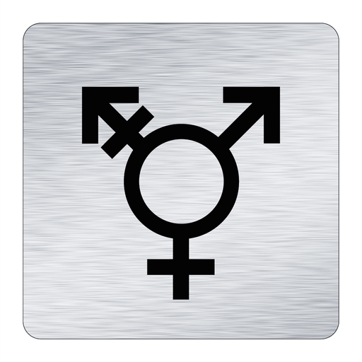 Toalettskylt med transsymbol & Toalettskylt med transsymbol & Toalettskylt med transsymbol