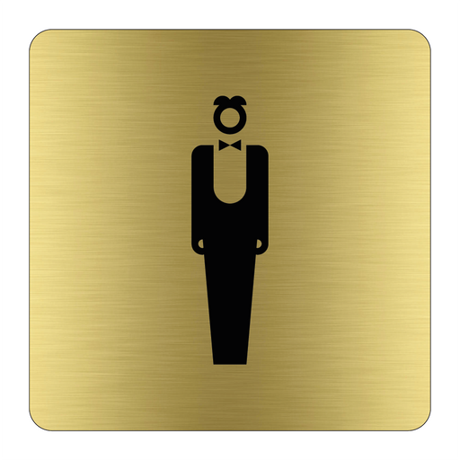 Toalettskylt symbol herrar - Alubrass & Toalettskylt symbol herrar - Alubrass