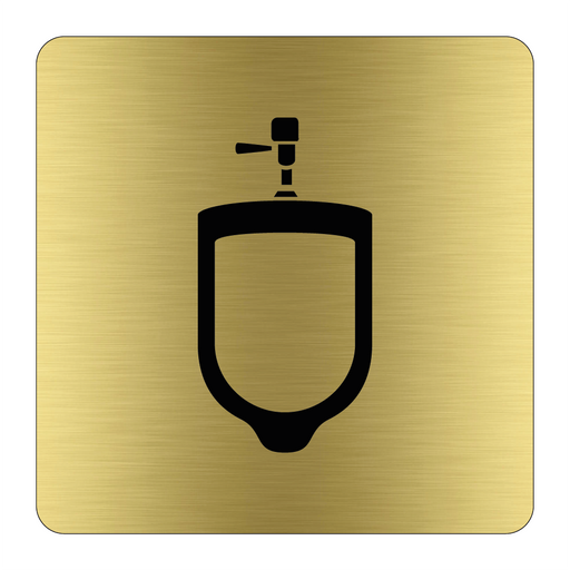 Toalettskylt symbol pissoar - Alubrass & Toalettskylt symbol pissoar - Alubrass