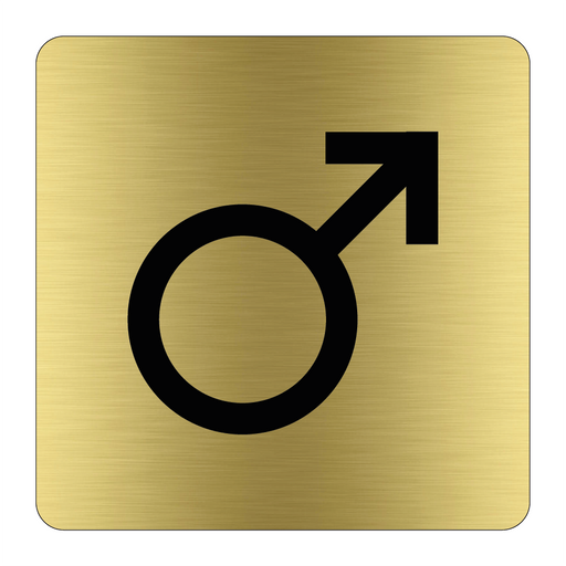 Toalettskylt symbol herrar - Alubrass & Toalettskylt symbol herrar - Alubrass