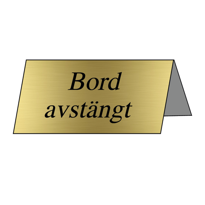 Bord avstängt & Bord avstängt & Bord avstängt