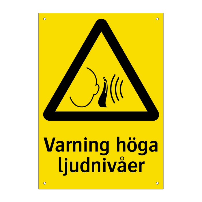 Varning höga ljudnivåer & Varning höga ljudnivåer & Varning höga ljudnivåer