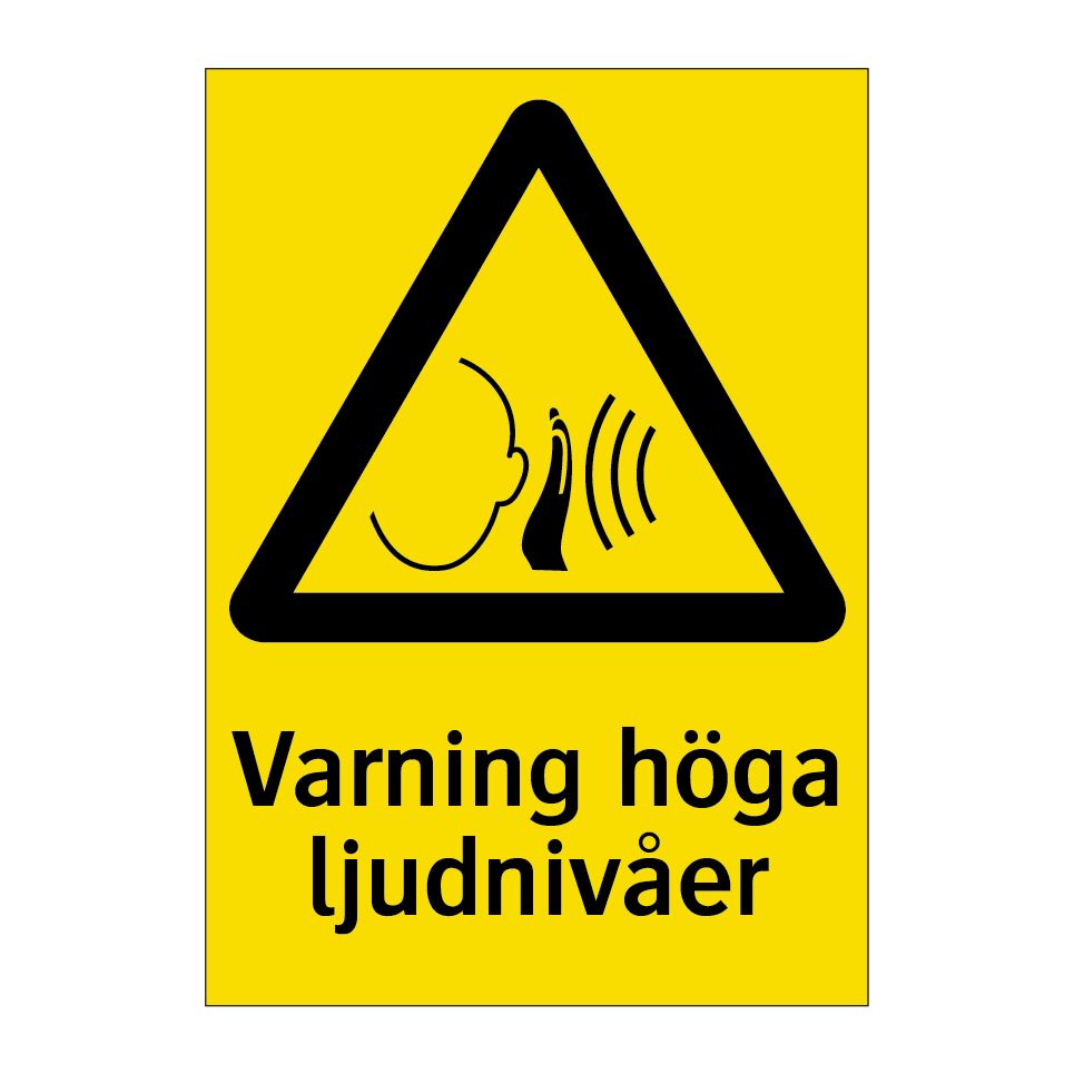 Varning höga ljudnivåer & Varning höga ljudnivåer & Varning höga ljudnivåer