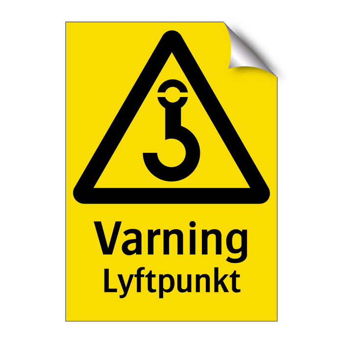 Varning lyftpunkt & Varning lyftpunkt