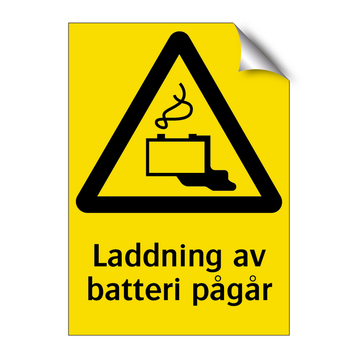 Laddning av batteri pågår & Laddning av batteri pågår