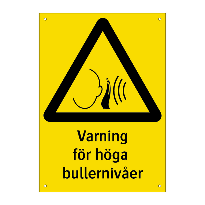 Varning för höga bullernivåer & Varning för höga bullernivåer