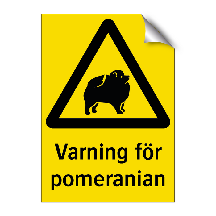 Varning för pomeranian & Varning för pomeranian