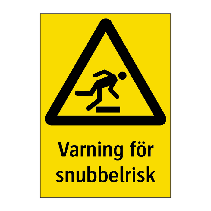 Varning för snubbelrisk & Varning för snubbelrisk & Varning för snubbelrisk