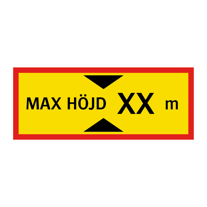 Max höjd angivet i meter & Max höjd angivet i meter & Max höjd angivet i meter