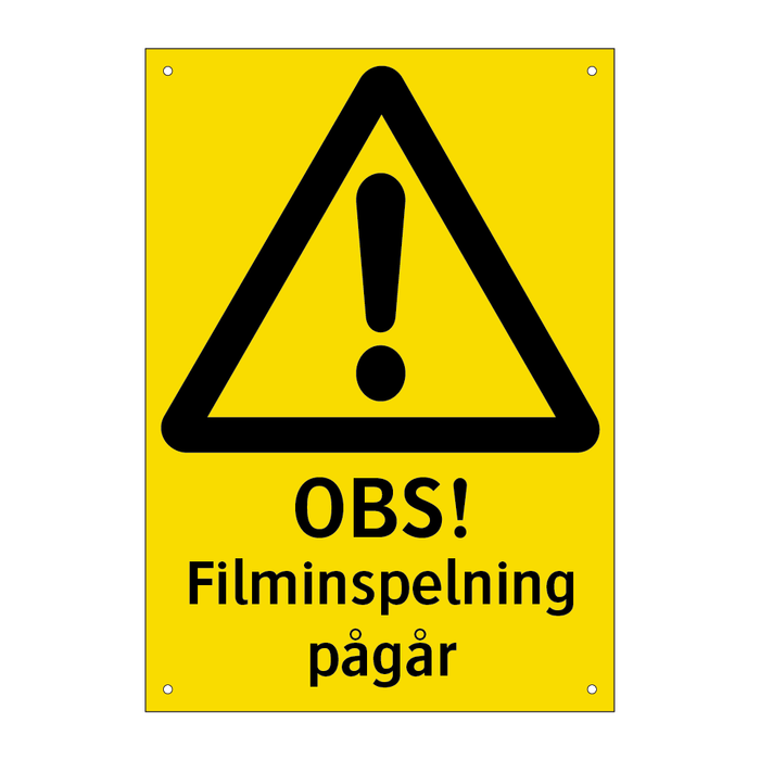 OBS Filminspelning pågår & OBS Filminspelning pågår & OBS Filminspelning pågår