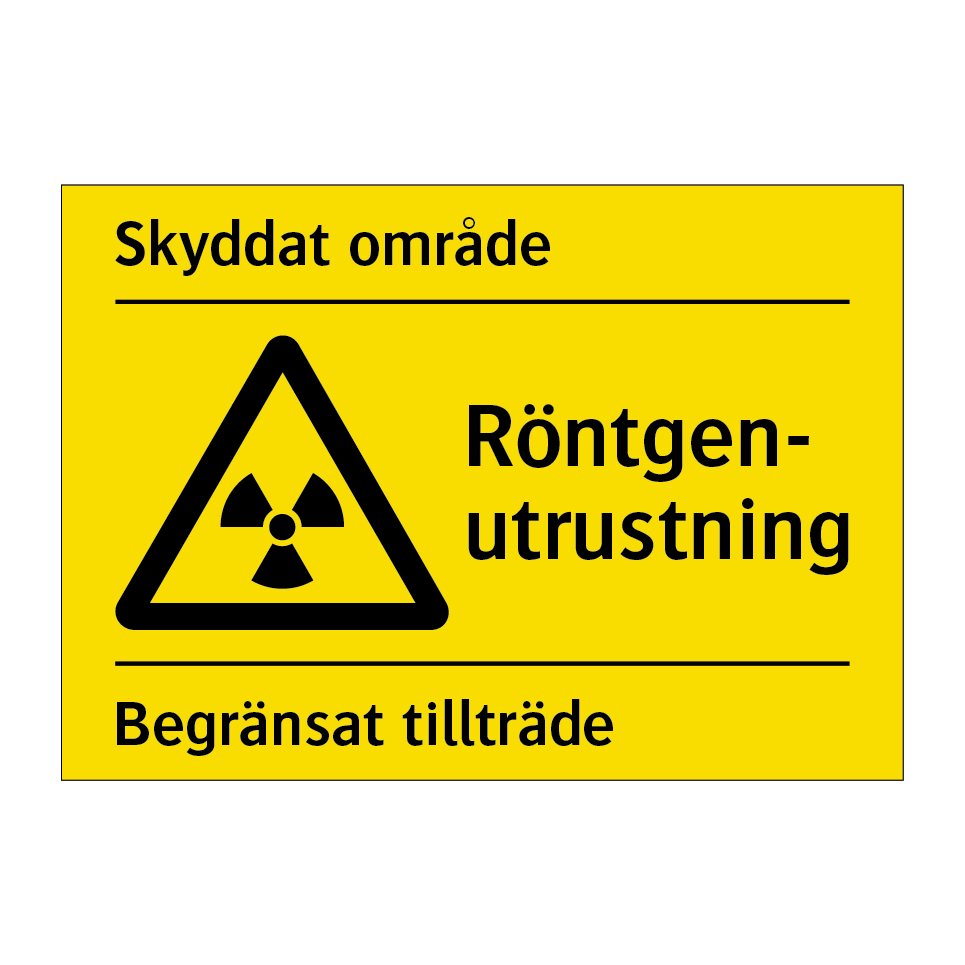 Röntgenutrustning skyddat område & Röntgenutrustning skyddat område