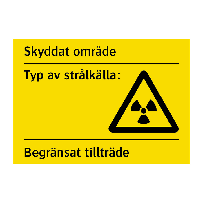 Skyddat område typ av strålkälla & Skyddat område typ av strålkälla