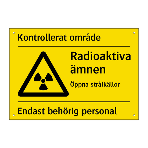 Kontrollerat område Radioaktiva ämnen & Kontrollerat område Radioaktiva ämnen