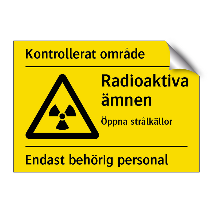Kontrollerat område Radioaktiva ämnen & Kontrollerat område Radioaktiva ämnen