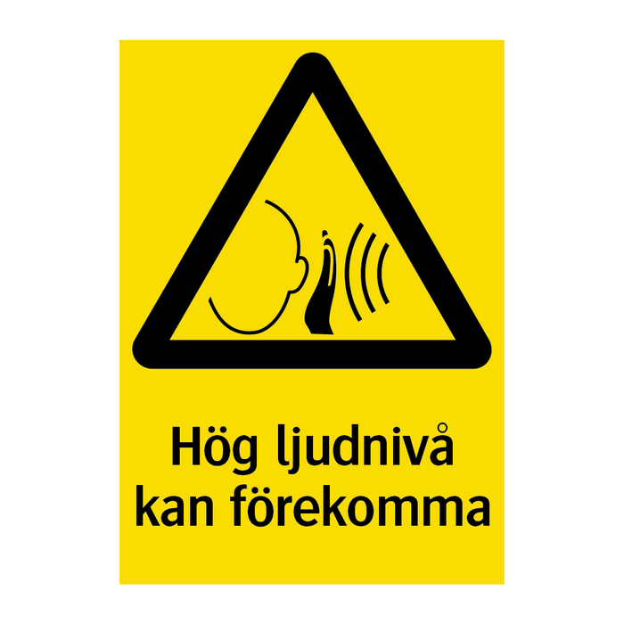 Hög ljudnivå kan förekomma & Hög ljudnivå kan förekomma & Hög ljudnivå kan förekomma