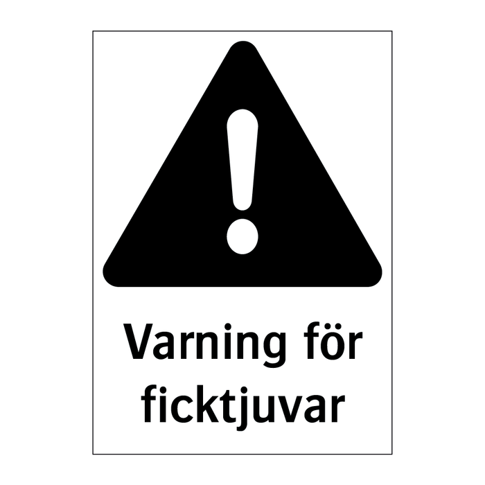 Varning för ficktjuvar & Varning för ficktjuvar & Varning för ficktjuvar