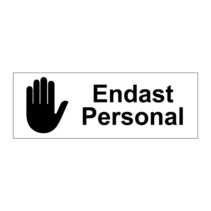 Endast personal & Endast personal & Endast personal & Endast personal & Endast personal