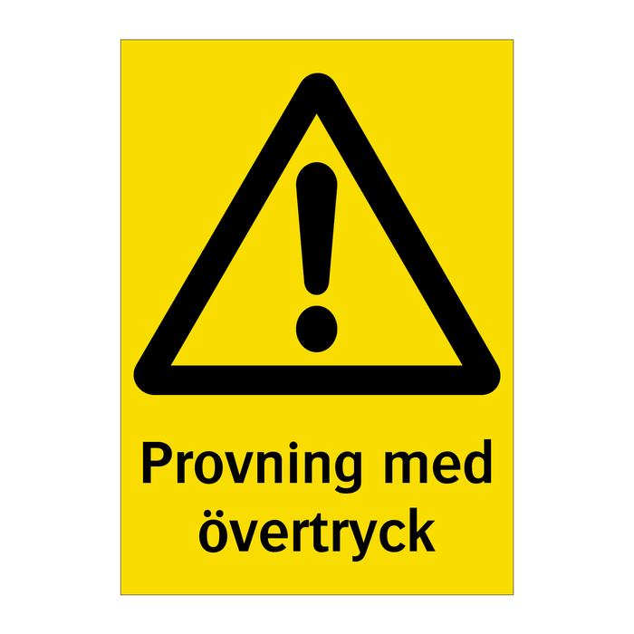 Provning med övertryck & Provning med övertryck & Provning med övertryck