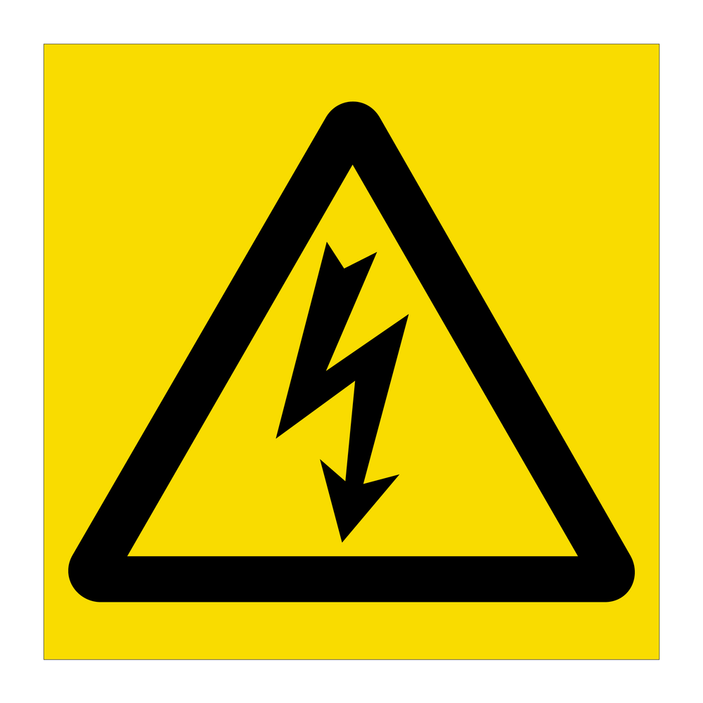 Farlig elektrisk spänning symbol & Farlig elektrisk spänning symbol