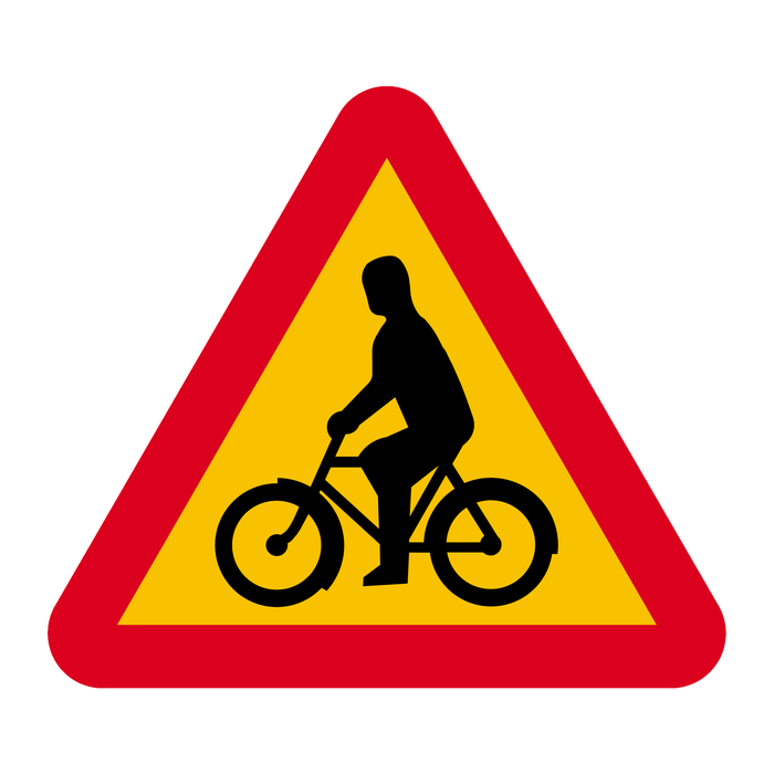 A16 Varning för cyklande och mopedförare & A16 Varning för cyklande och mopedförare