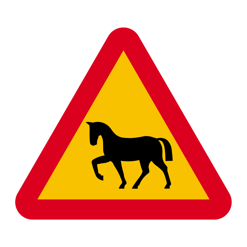 A19-4 Varning för djur - häst & A19-4 Varning för djur - häst & A19-4 Varning för djur - häst