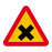 A28 Varning för vägkorsning & A28 Varning för vägkorsning & A28 Varning för vägkorsning