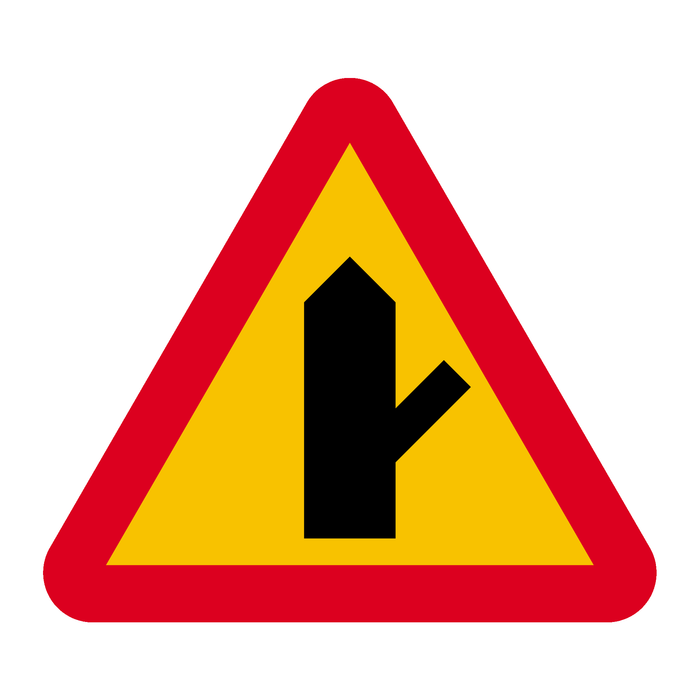 A29-15 Varning för vägkorsning där trafikanter på anslutande väg har väjnings/stopplikt