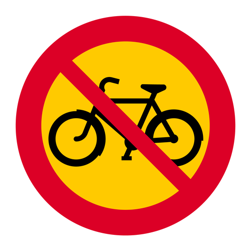 C10 Förbud mot trafik med cykel och moped klass II