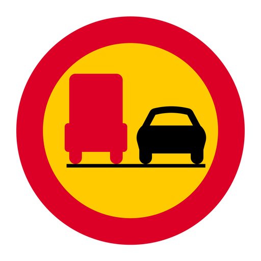 C29 Förbud mot omkörning med tung lastbil & C29 Förbud mot omkörning med tung lastbil