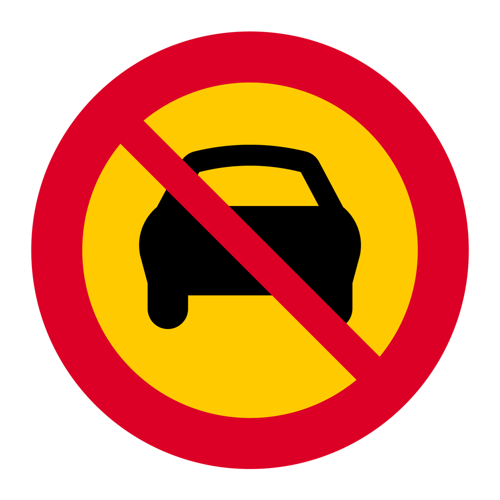 C4 Förbud mot trafik med motordrivet fordon med fler än två hjul