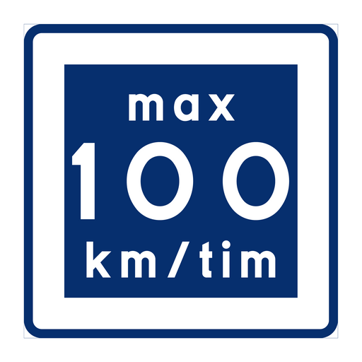 E11-10 Rekommenderad lägre hastighet 100km/h & VM-E11-10 Rekommenderad lägre hastighet 100km/h