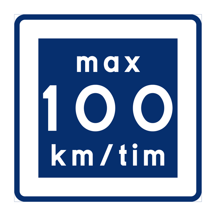 E11-10 Rekommenderad lägre hastighet 100km/h & VM-E11-10 Rekommenderad lägre hastighet 100km/h