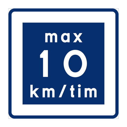 E11-1 Rekommenderad lägre hastighet 10km/h & E11-1 Rekommenderad lägre hastighet 10km/h